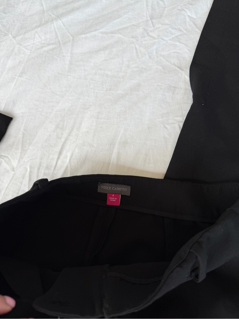 Vince Camuto Black Wide Leg Dress Pants with Side Slits - Picture 4 of 7
